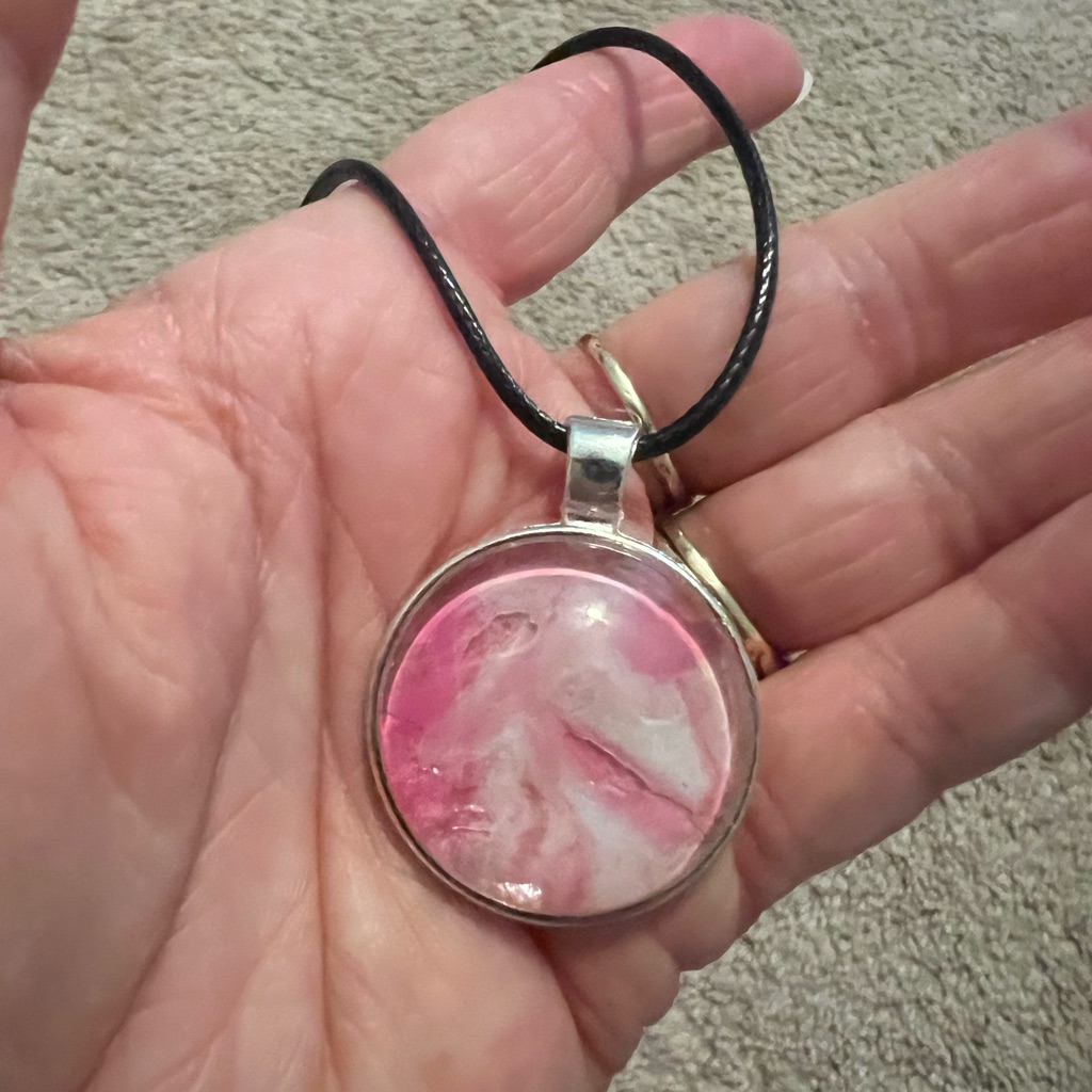 Paint Pour Necklace